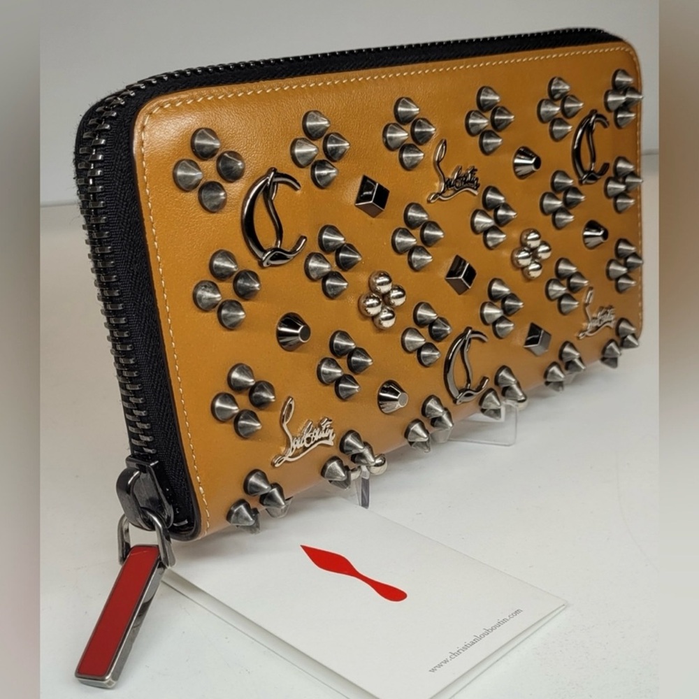 Christian Louboutin Tan/Honey Studded Wallet